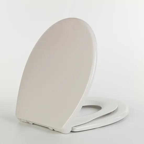 Beispiel für die individuelle Gestaltung eines dekorativen runden Holzstreifendesigns mit bedrucktem Duroplast-Toilettensitz 3